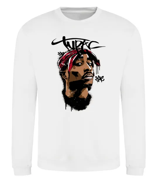 Свитшот 2PAC graffiti Белый фото