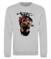 Свитшот 2PAC graffiti Серый меланж фото