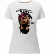 Жіноча преміум футболка 2PAC graffiti Білий фото