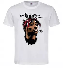 Мужская футболка 2PAC graffiti Белый фото