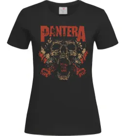 Женская футболка Pantera mouth for war Черный фото