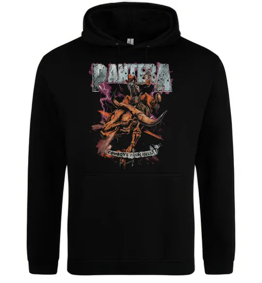Мужская толстовка (худи) Pantera Cowboys from hell Черный фото