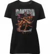 Женская премиум футболка Pantera Cowboys from hell Черный фото