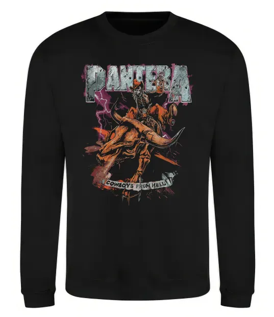 Світшот Pantera Cowboys from hell Чорний фото