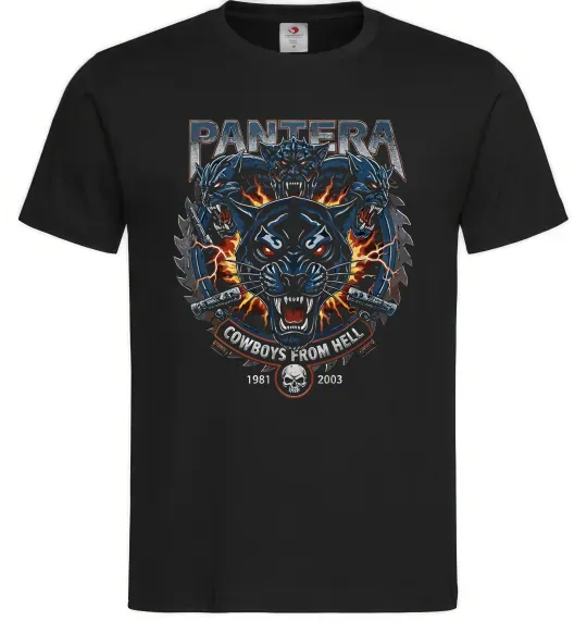 Мужская футболка Pantera 1981-2003 Черный фото