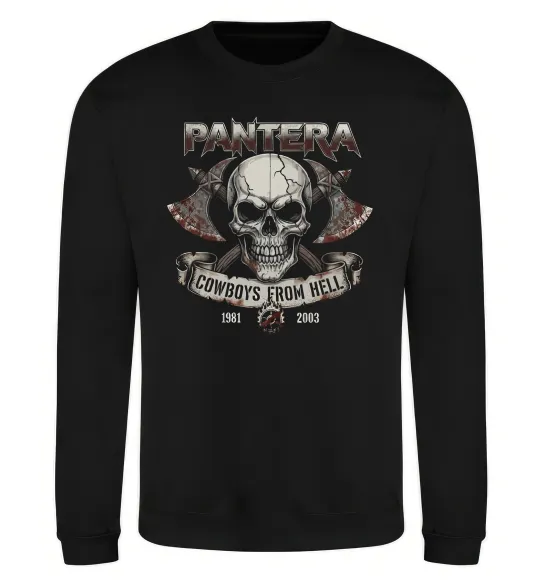 Свитшот Pantera Cowboys from hell skull Черный фото