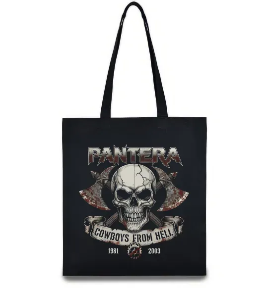 Эко-сумка Pantera Cowboys from hell skull Черный фото