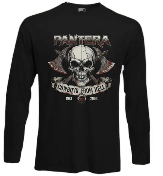 Лонгслив Pantera Cowboys from hell skull Черный фото