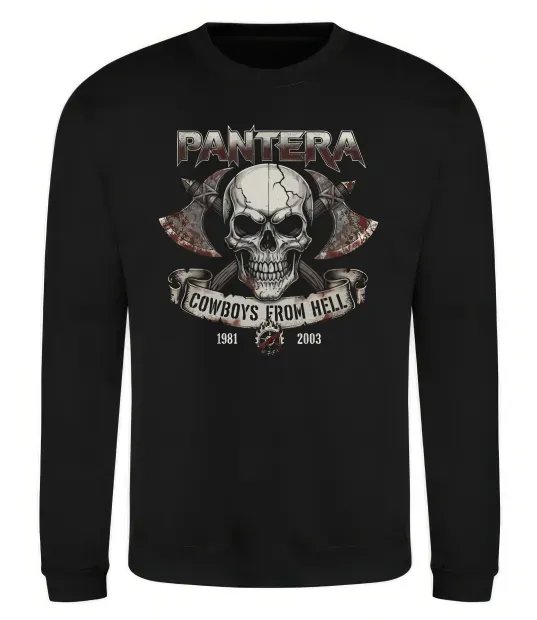 Свитшот Pantera Cowboys from hell skull Черный фото