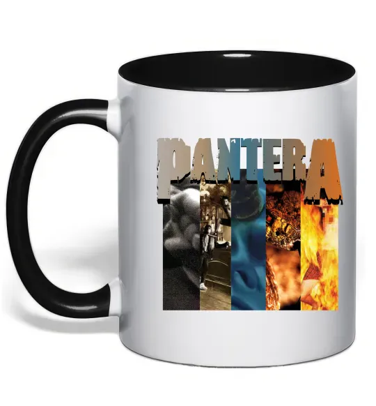 Чашка с цветной ручкой Pantera альбоми Черный фото