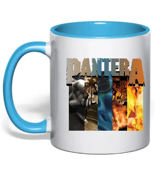 Чашка с цветной ручкой Pantera альбоми Голубой фото