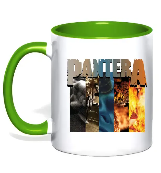Чашка с цветной ручкой Pantera альбоми Зеленый фото