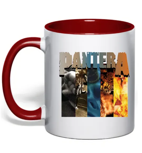 Чашка с цветной ручкой Pantera альбоми Красный фото