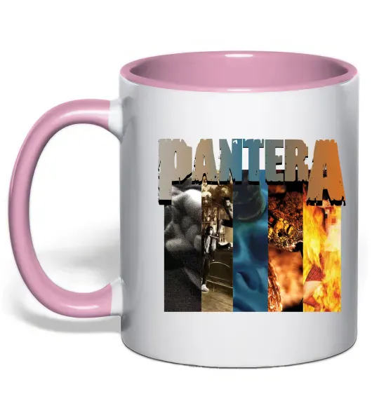 Чашка с цветной ручкой Pantera альбоми Нежно розовый фото