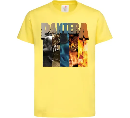 Дитяча футболка Pantera альбоми Лимонний фото