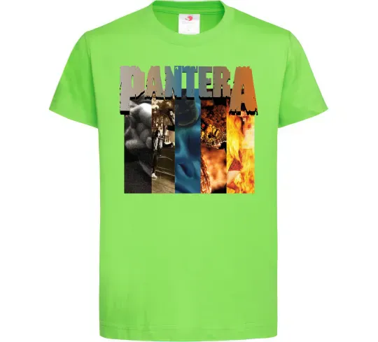 Дитяча футболка Pantera альбоми Лаймовий фото
