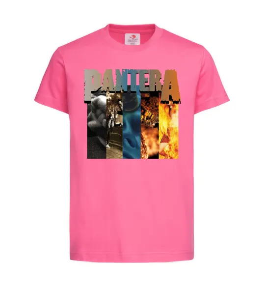 Детская футболка Pantera альбоми Ярко-розовый фото