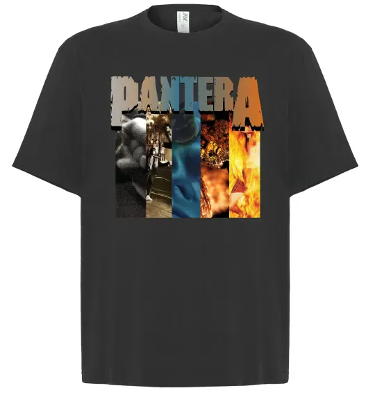 Футболка Оверсайз Pantera альбоми Чорний фото