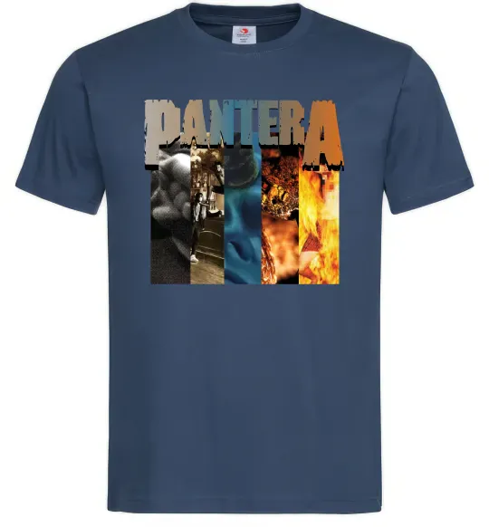 Мужская футболка Pantera альбоми Темно-синий фото