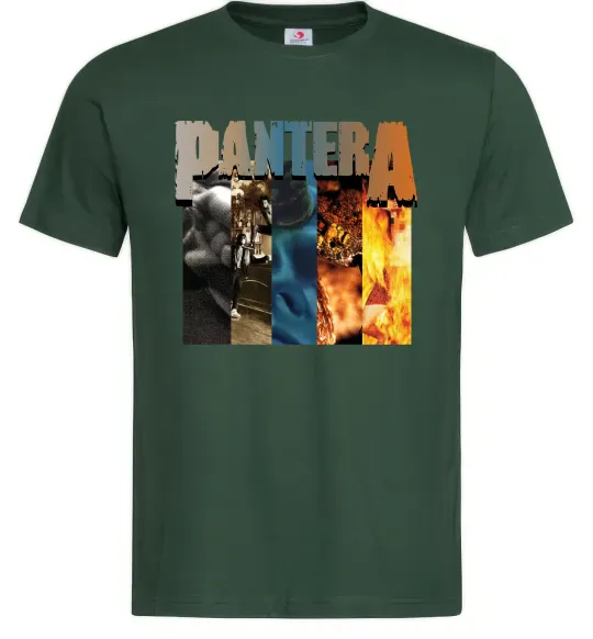 Мужская футболка Pantera альбоми Темно-зеленый фото