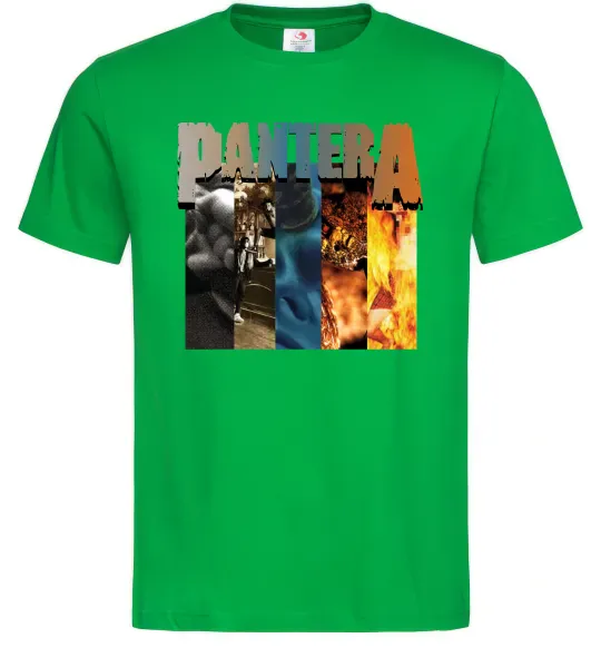 Мужская футболка Pantera альбоми Зеленый фото