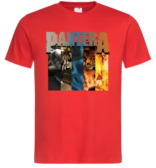 Мужская футболка Pantera альбоми Красный фото