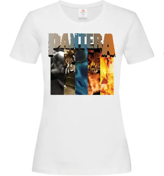 Женская футболка Pantera альбоми Белый фото