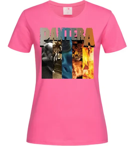 Женская футболка Pantera альбоми Ярко-розовый фото