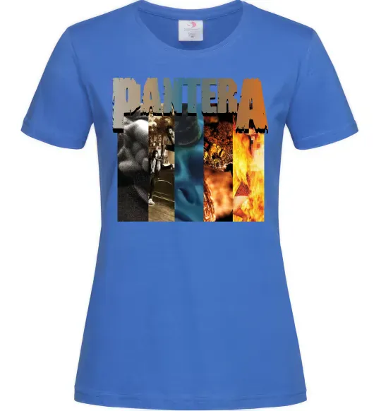 Женская футболка Pantera альбоми Ярко-синий фото