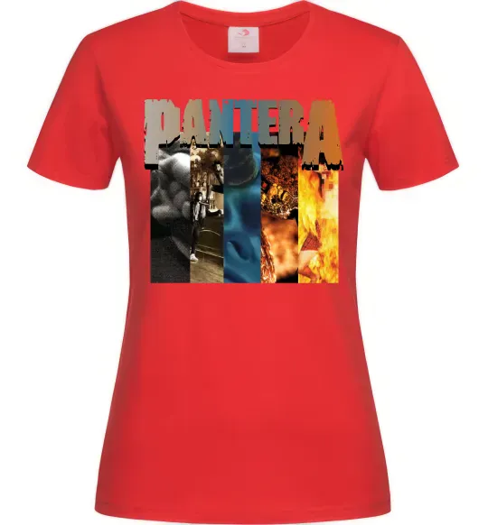 Женская футболка Pantera альбоми Красный фото