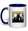 Чашка с цветной ручкой Pantera This love Глубокий темно-синий фото