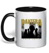 Чашка с цветной ручкой Pantera This love Черный фото