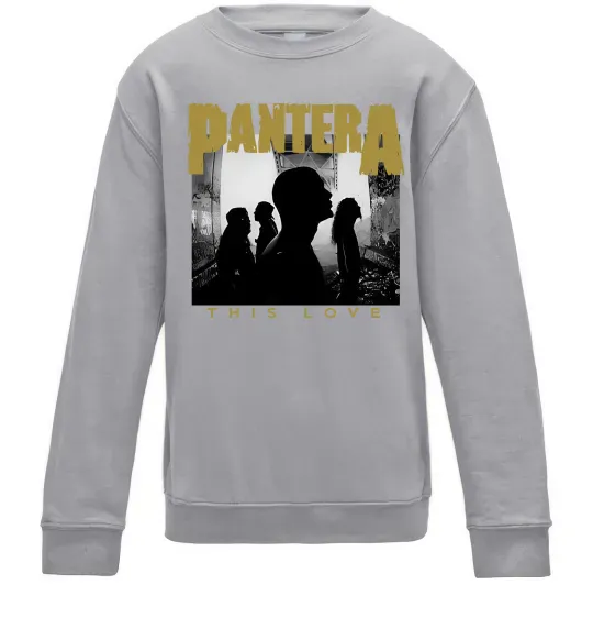 Детский Свитшот Pantera This love Серый меланж фото