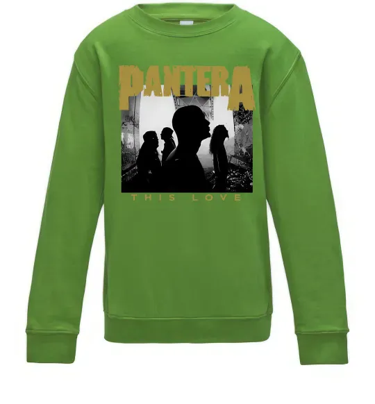 Детский Свитшот Pantera This love Лаймовый фото