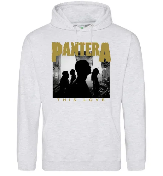 Женская толстовка (худи) Pantera This love Серый меланж фото