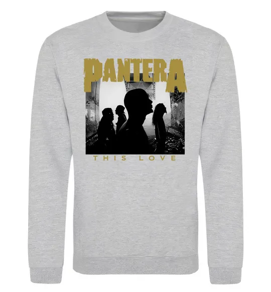 Свитшот Pantera This love Серый меланж фото