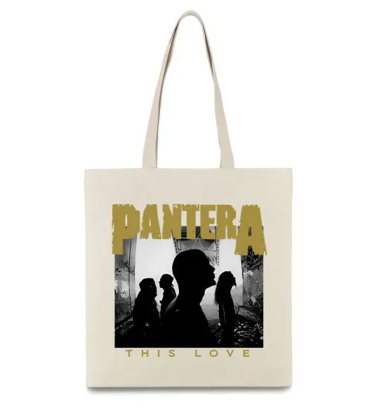 Эко-сумка Pantera This love Бежевый фото