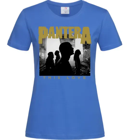 Женская футболка Pantera This love Ярко-синий фото