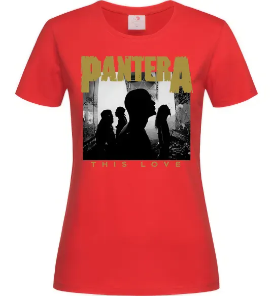 Женская футболка Pantera This love Красный фото
