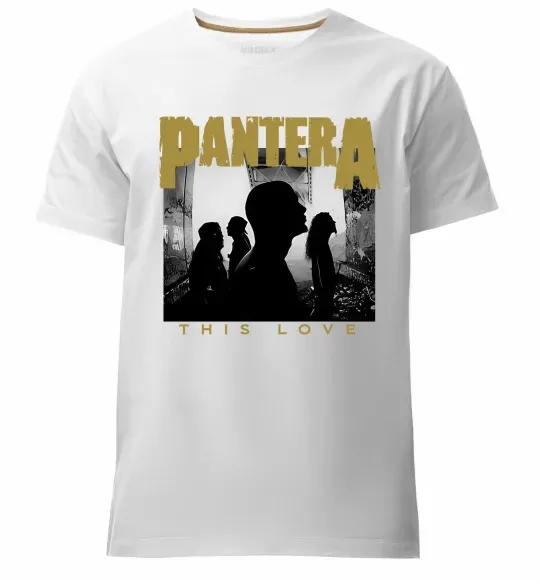 Мужская премиум футболка Pantera This love Белый фото