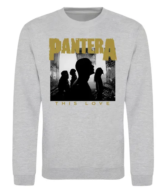 Світшот Pantera This love Сірий меланж фото