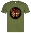 Мужская футболка Пантера черепи Оливковый фото