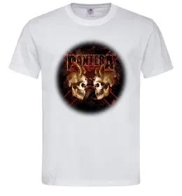 Мужская футболка Пантера черепи Белый фото