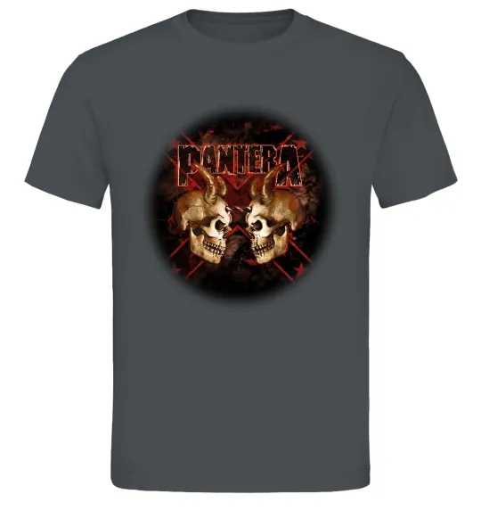 Мужская футболка Пантера черепи Графит фото