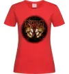 Женская футболка Пантера черепи Красный фото