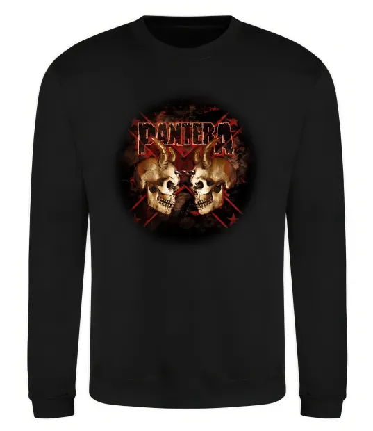 Світшот Пантера черепи Чорний фото