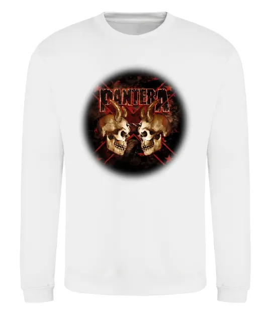 Світшот Пантера черепи Білий фото