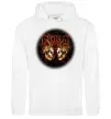 Мужская толстовка (худи) Пантера черепи Белый фото