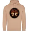 Мужская толстовка (худи) Пантера черепи Песочный фото