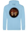 Мужская толстовка (худи) Пантера черепи Голубой фото